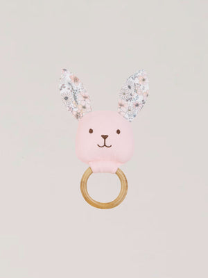 LIGHT PINK RABBIT PLUSH RATTLE