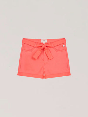 SHORT TWILL TURNED FLUOR CORAL