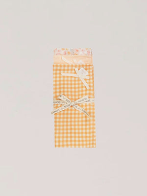 MUSLIN PACK VICHY MANDARIN FLOWERS
