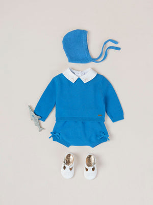BLUE LINKS KNITTED SET