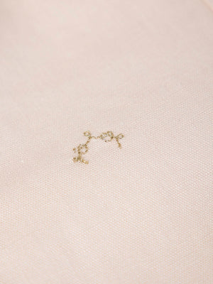 BEIGE LINEN AND COTTON SHIRT WITH MAO COLLAR
