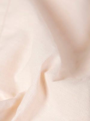 BEIGE LINEN AND COTTON SHIRT WITH MAO COLLAR