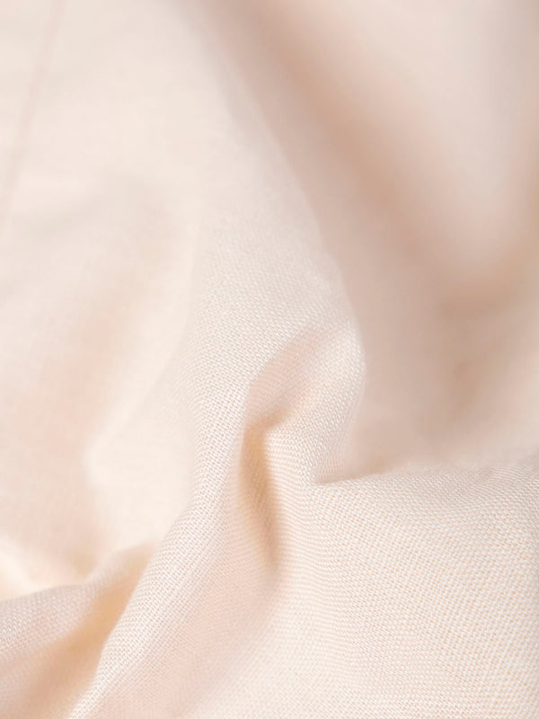 BEIGE LINEN AND COTTON SHIRT WITH MAO COLLAR