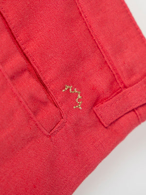 BERMUDA LINO ROJO DELAVÉ