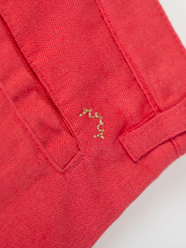 BERMUDA LINO ROJO DELAVÉ