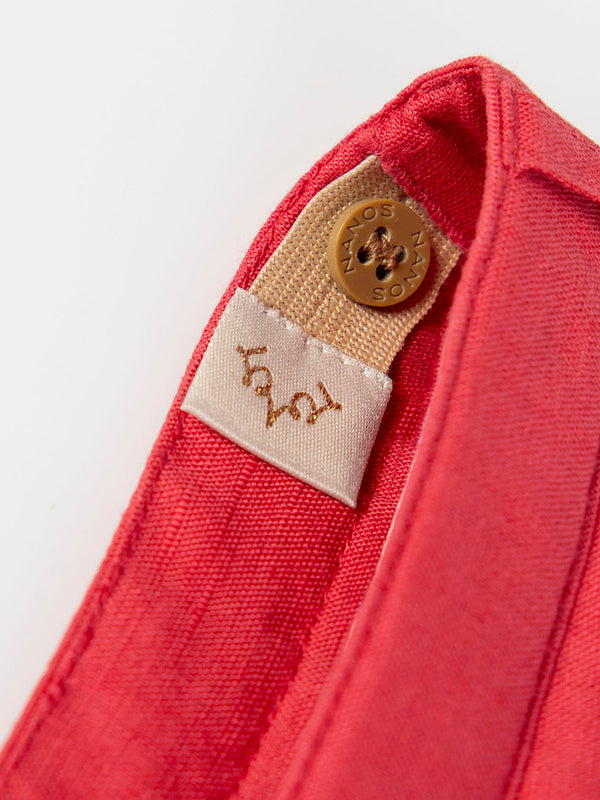 BERMUDA LINO ROJO DELAVÉ