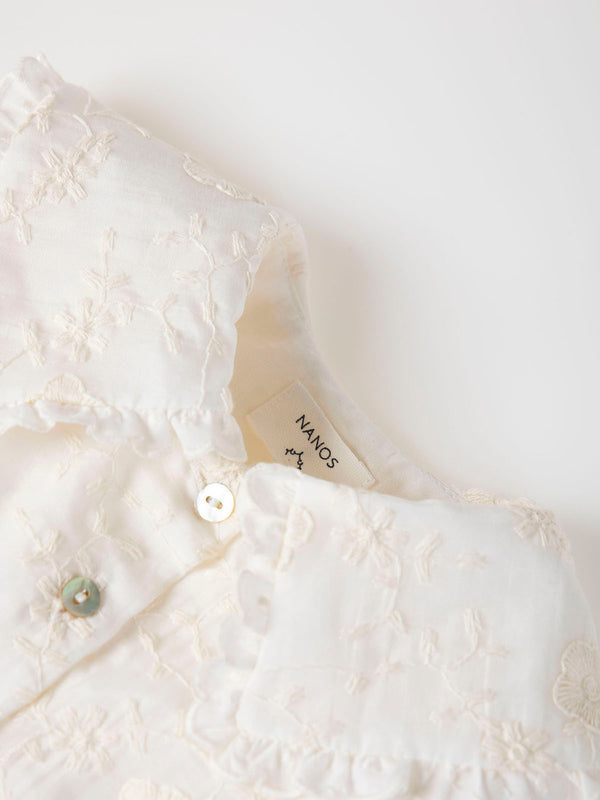 MAMELUCO SEDA BORDADA MAXI CUELLO MARFIL