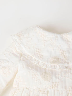 MAMELUCO SEDA BORDADA MAXI CUELLO MARFIL