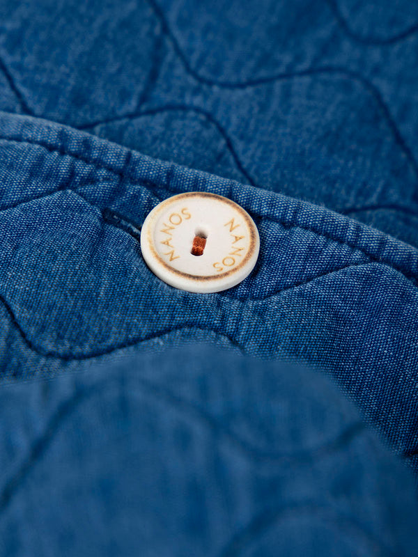 PADDED DENIM JACKET WITH BAMBULA LINING, MEDIUM BLUE