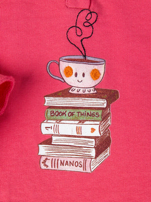 PINK CUP RUFFLE HOODIE