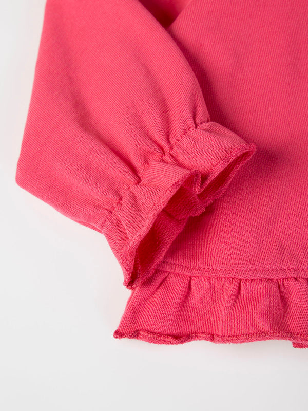 PINK CUP RUFFLE HOODIE