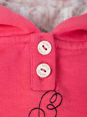 PINK CUP RUFFLE HOODIE