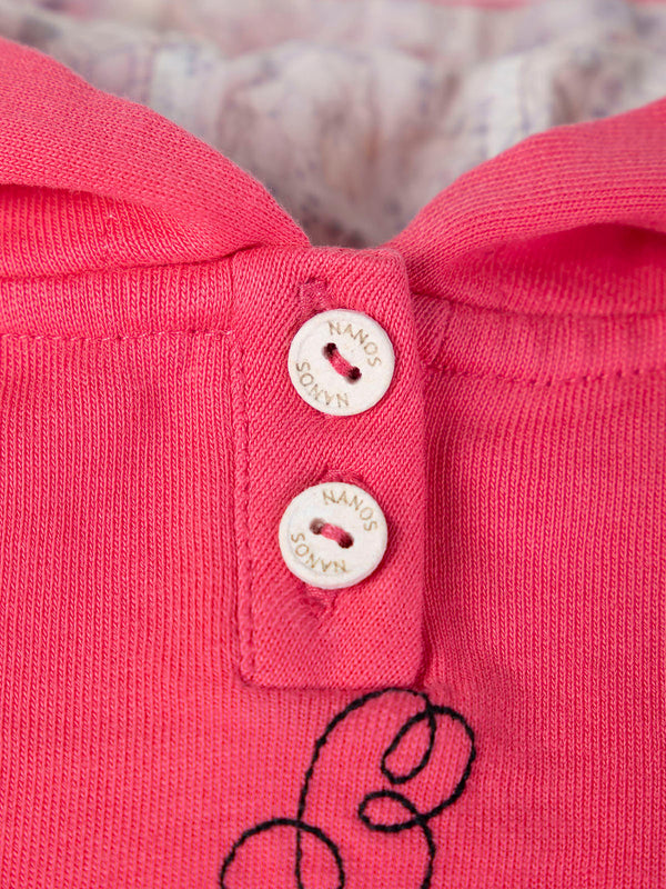 PINK CUP RUFFLE HOODIE