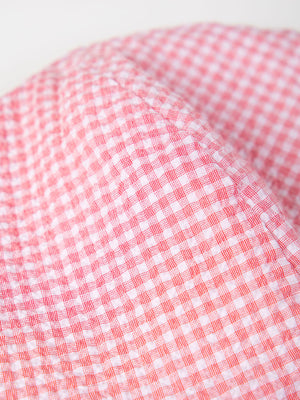 REVERSIBLE SEERSUCKER STRAWBERRY CHECK CAP