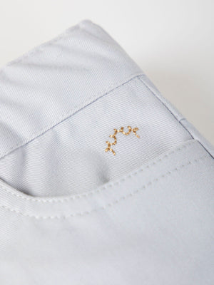 GREY TWILL FIVE POCKET PANTS