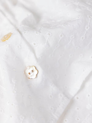 PURE WHITE EMBROIDERED PLAIN BLOUSE