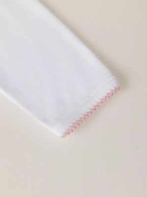 PINK CROSSED LONG SLEEVE BODYSUIT