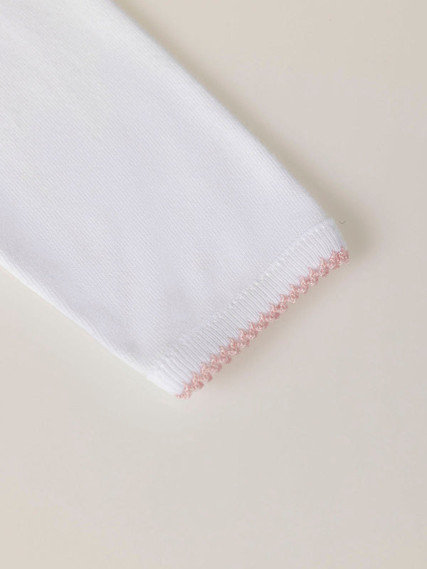 PINK CROSSED LONG SLEEVE BODYSUIT