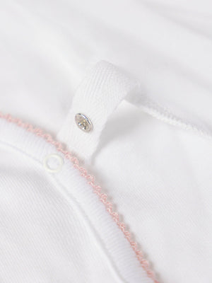 PINK CROSSED LONG SLEEVE BODYSUIT