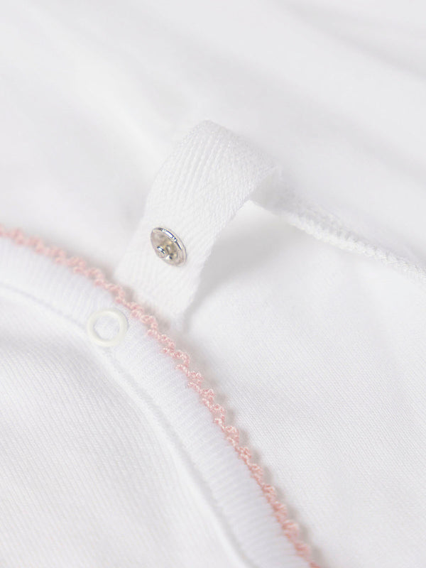 PINK CROSSED LONG SLEEVE BODYSUIT