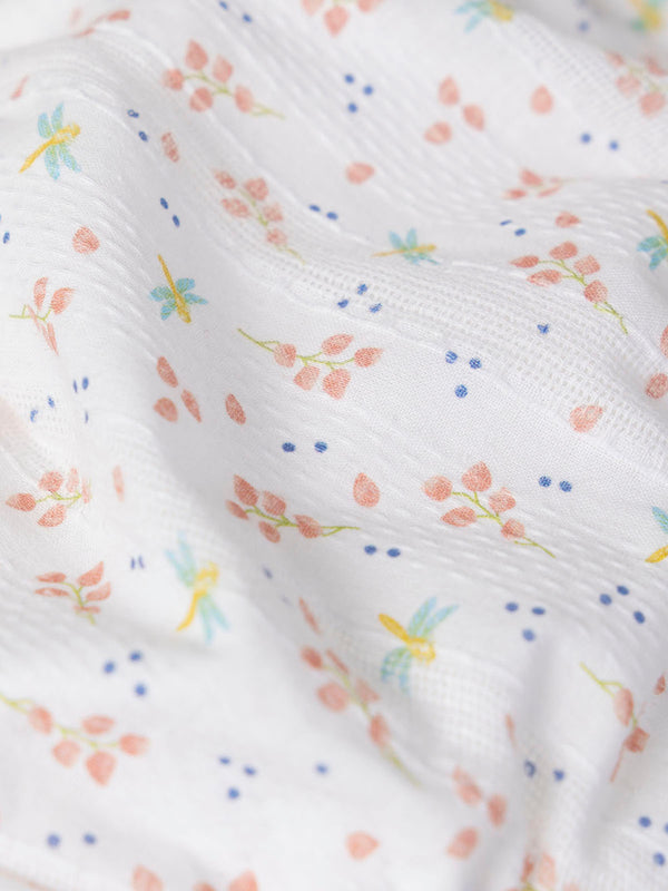 FROG FABRIC FANTASY STRUCTURE PRINT DRAGONFLIES CREAM