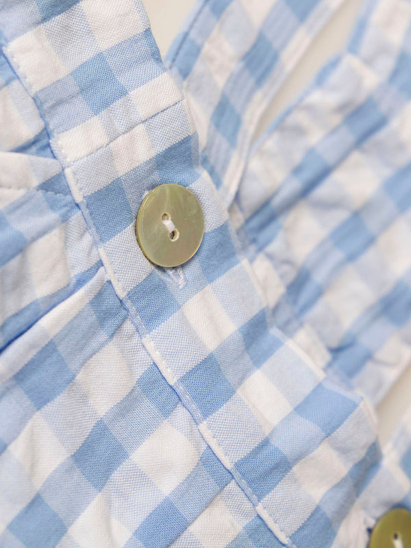 BLUE VICHY SHORTS WITH BRACES