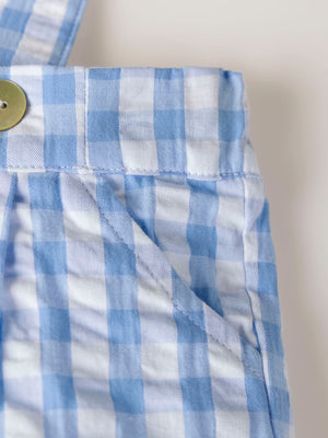 BLUE VICHY SHORTS WITH BRACES