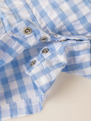 BLUE VICHY SHORTS WITH BRACES