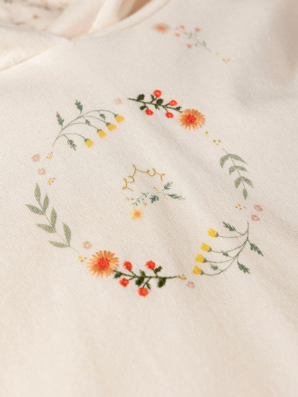NANOS FLORES CREAM PLUSH SWEATSHIRT