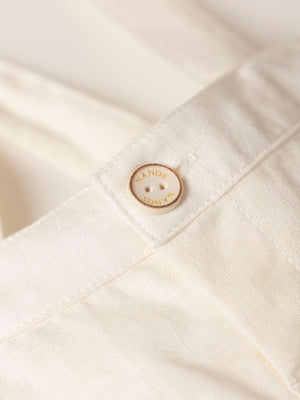 SHORTS WITH REMOVABLE BRACES PURE WHITE