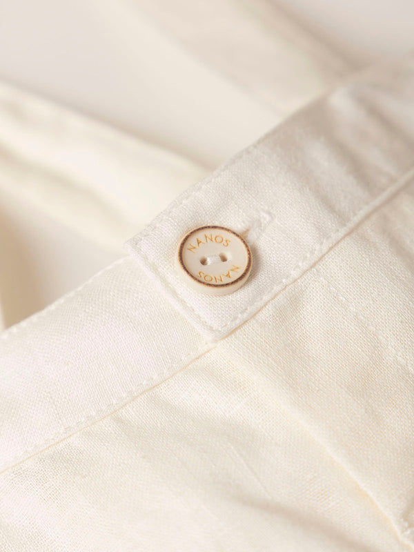 SHORTS WITH REMOVABLE BRACES PURE WHITE