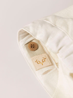 SHORTS WITH REMOVABLE BRACES PURE WHITE