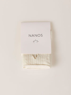 CREAM RIBBED SOCK CREAM