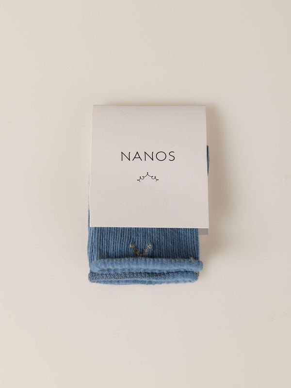DELAVÉ INDIGO RIBBED SOCKS