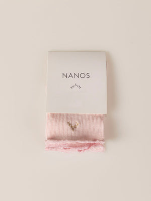 PINK OVERLOCK BABY SOCKS