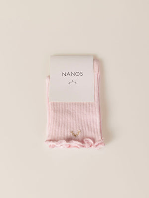 JUNIOR BABY OVERLOCK SOCKS PINK