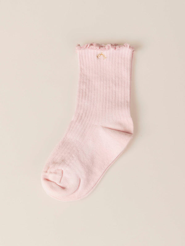 JUNIOR BABY OVERLOCK SOCKS PINK