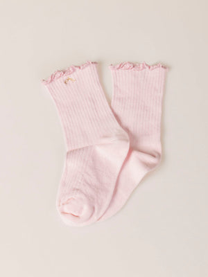 JUNIOR BABY OVERLOCK SOCKS PINK