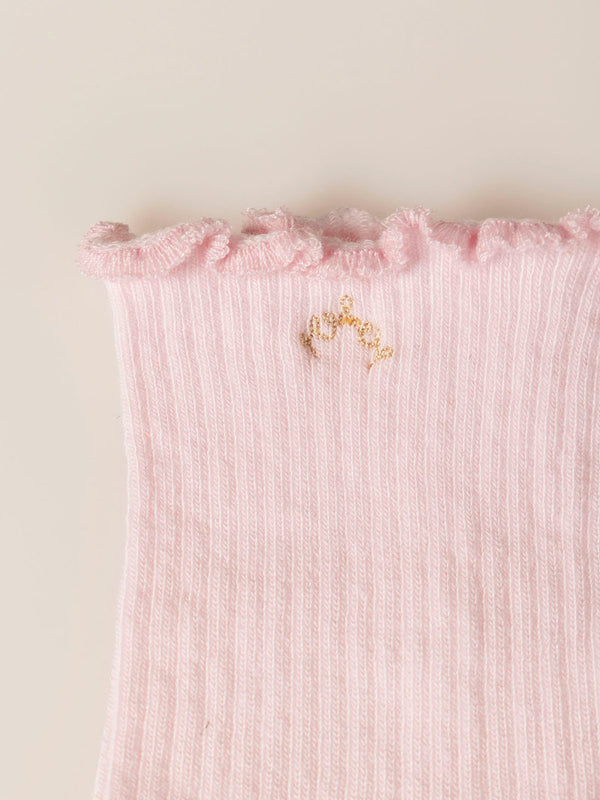 JUNIOR BABY OVERLOCK SOCKS PINK