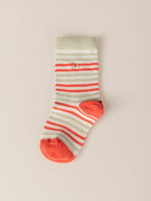 MULTICOLOR GREEN STRIPED SOCK
