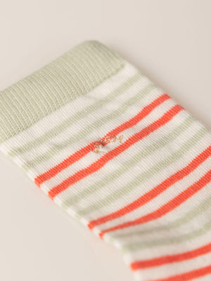MULTICOLOR GREEN STRIPED SOCK