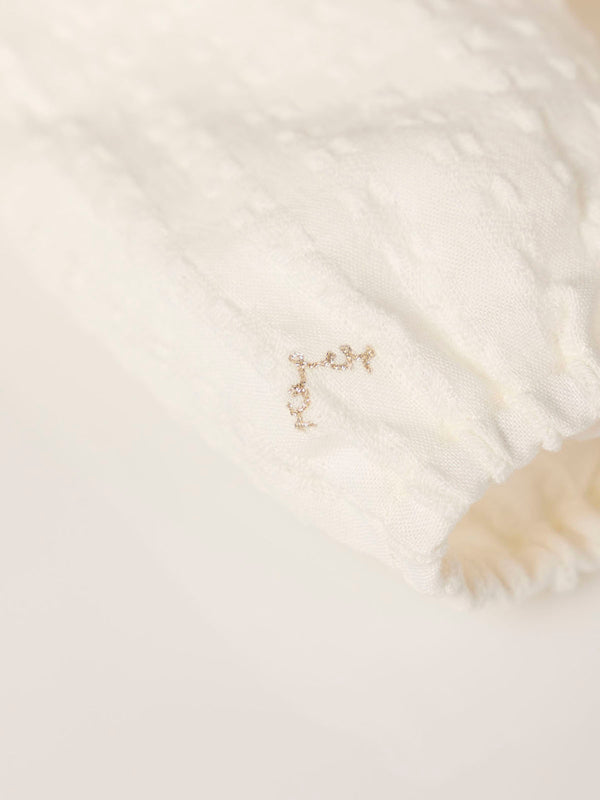 MAMELUCO CUELLO BORDADO BLANCO PURO