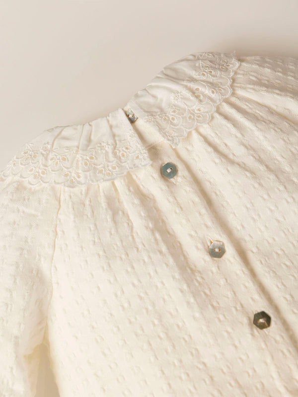 MAMELUCO CUELLO BORDADO BLANCO PURO