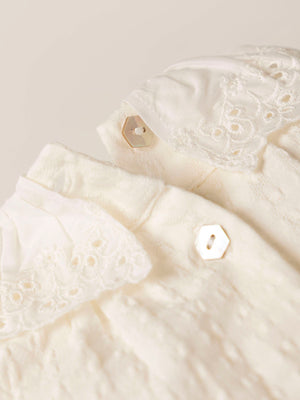 MAMELUCO CUELLO BORDADO BLANCO PURO