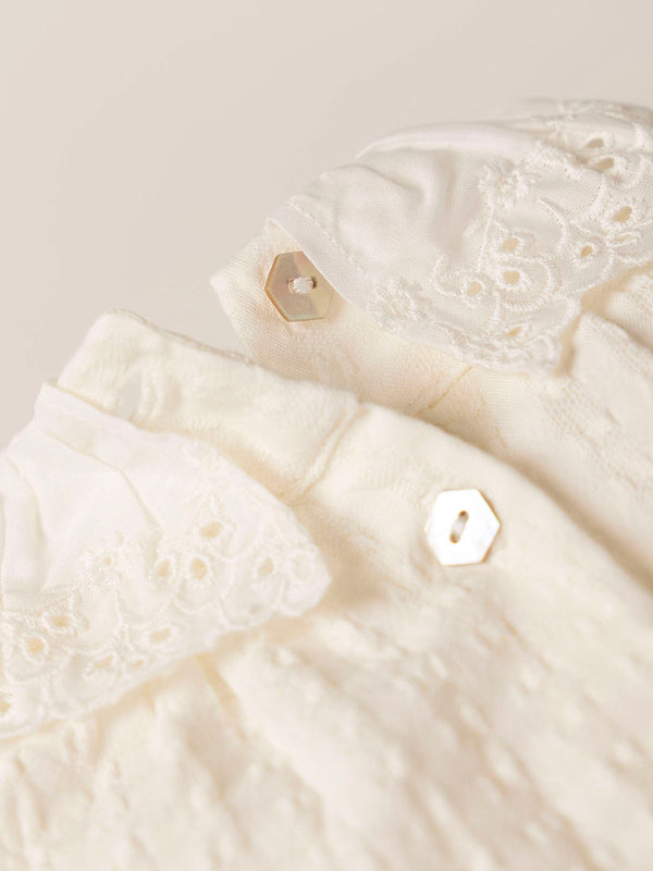 MAMELUCO CUELLO BORDADO BLANCO PURO