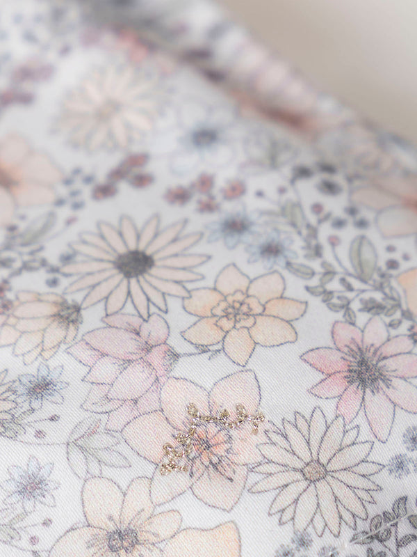 PINK HONEYCOMB FLOWER PRINT BLOUSE