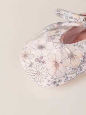 PINK FLOWER PRINT BOOTIES