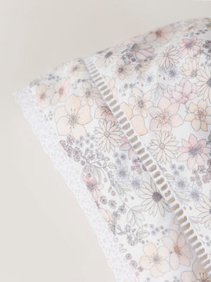 PINK FLOWER PRINT HOOD