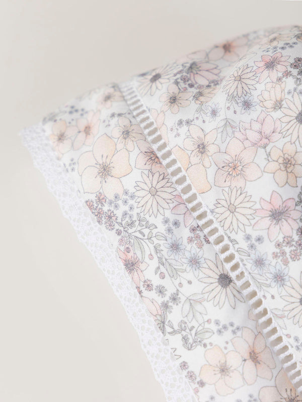 PINK FLOWER PRINT HOOD