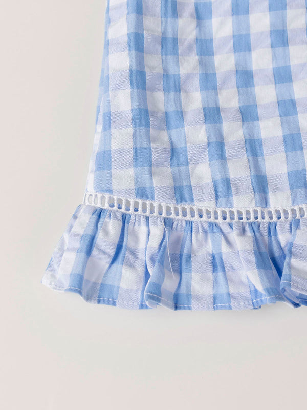 MINI WITH BLUE VICHY PANTIES